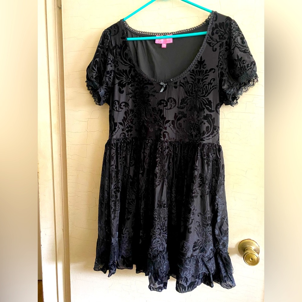 Sheer Velvet Babydoll Dress by Sugar Thrillz XXL